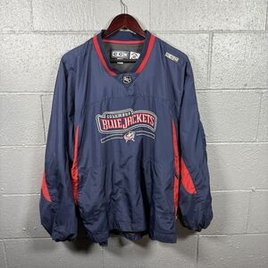 CCM Columbus Blue Jackets Pullover Jacket Mens L NHL Hockey Vintage